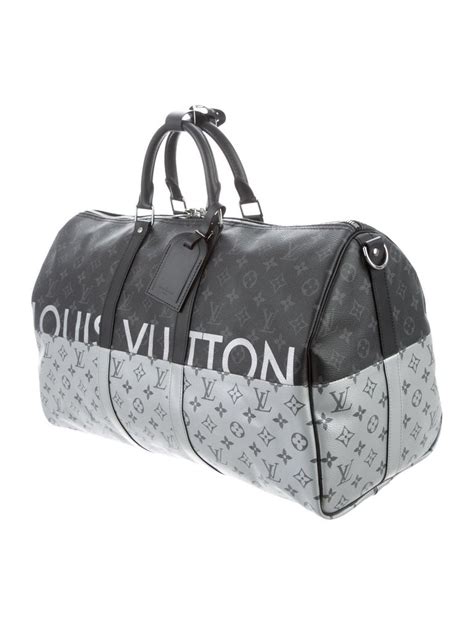 silver louis vuitton duffle bag